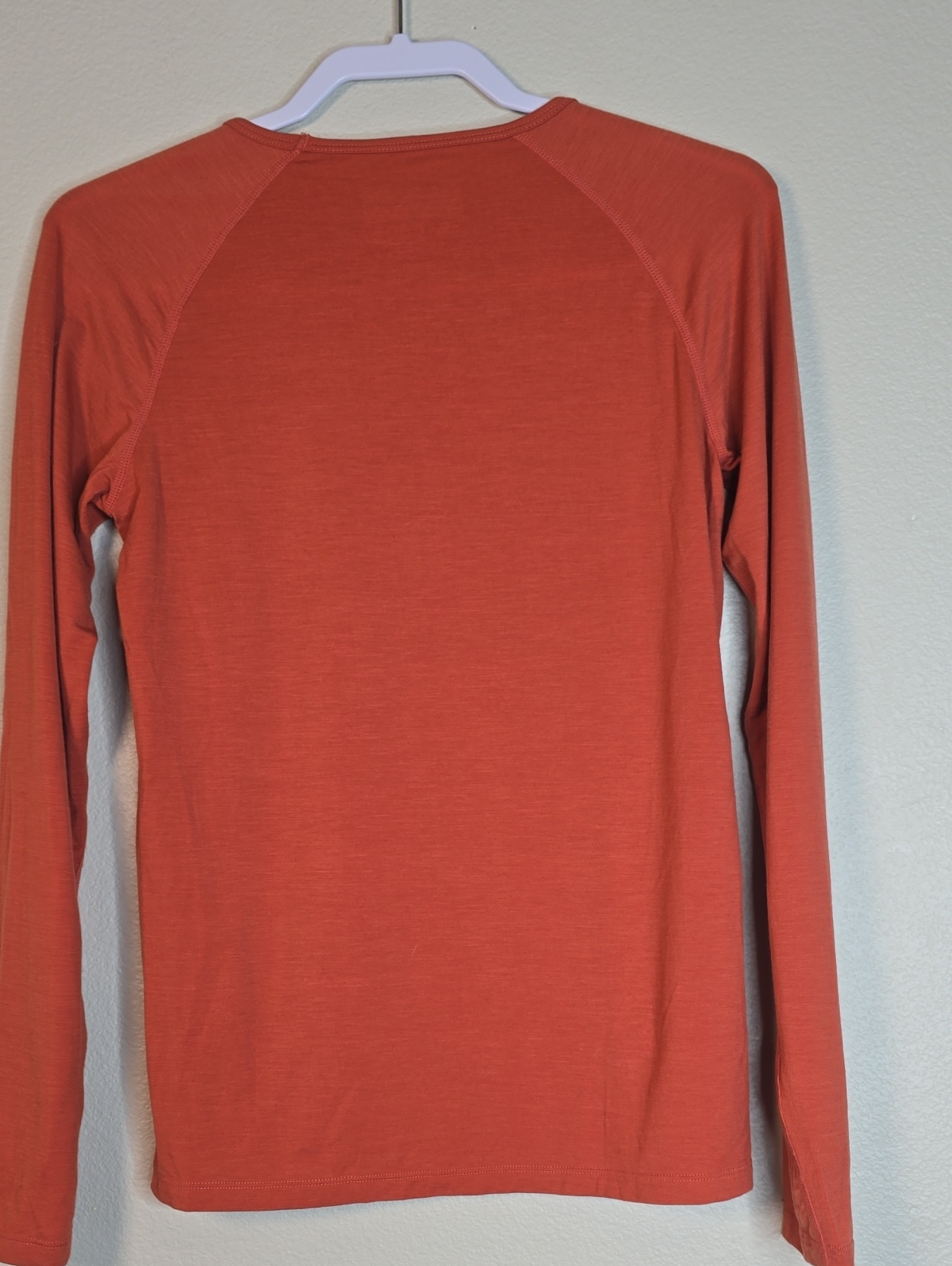 Ibex Woolies Tech Long Sleeve Crewneck Top - Rust Orange Size M Nwot — image 7 of 7